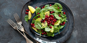 Simple spinach salad elevated with parma!