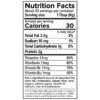 Parma! Original Flavor - Nutritional Panel