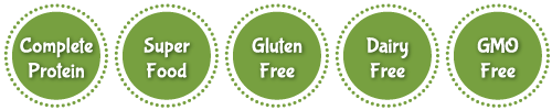 Complete Protein,Super Food, Gluten Free, Dairy Free, Non-GMO