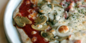 Dairy Free Pizza enhanced with parma! vegan topping