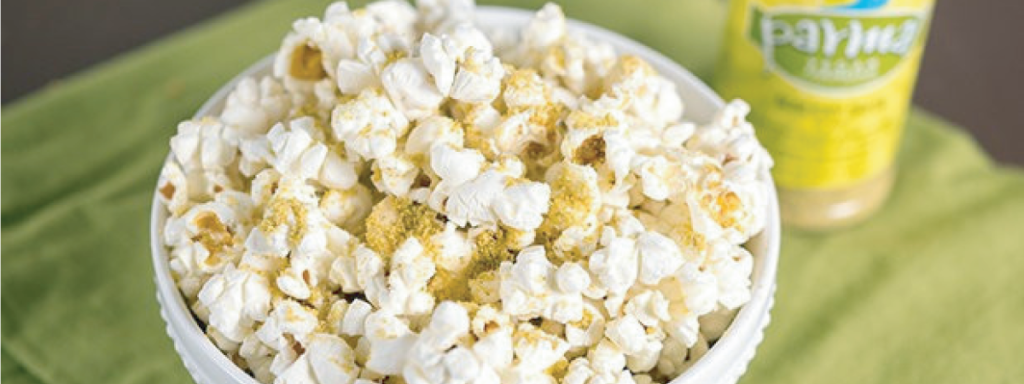 Eat Parma! on a bowl of popcorn, vegan, gluten free. good for lactose intolerant diet choices