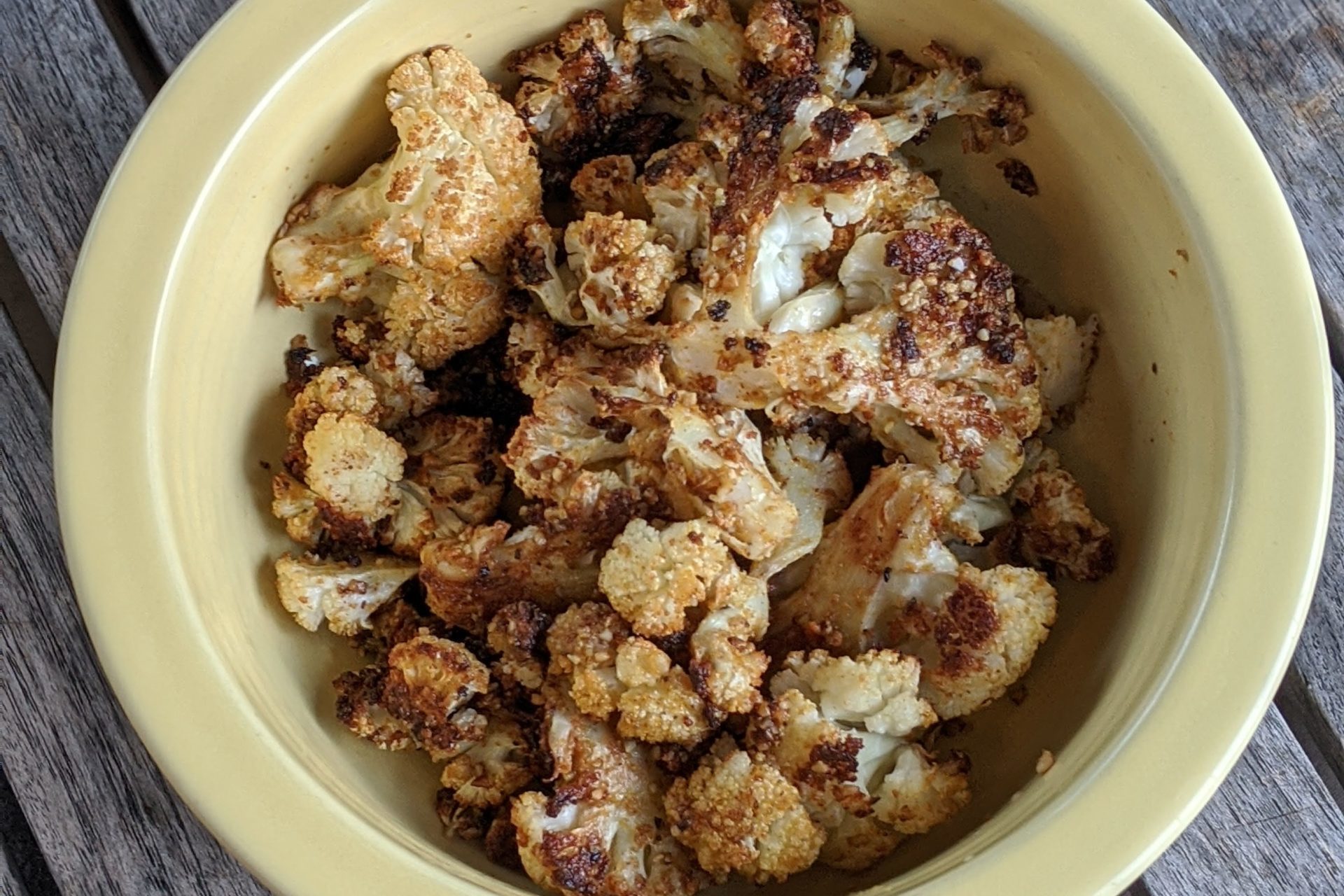 Easy and delicious roasted cauliflower with Better Than Bacon Parma! Yum!