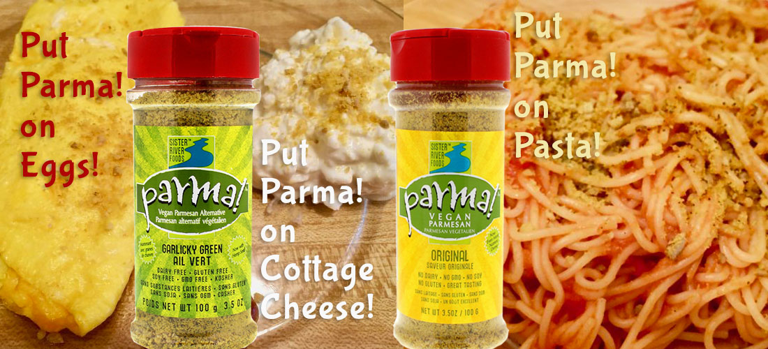 Put PArma! On Pasta or On Cottage Cheese. A Vegan Lactose-Free Cheesy tTopping