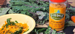 Better Than Bacon Parma! vegan over kale