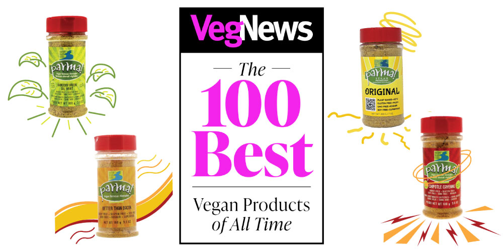 VegNews - voted Parma! in the top 100 of best VEGAN products of all time!