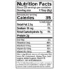 Parma! Garlicky Green Flavor - Nutritional Panel