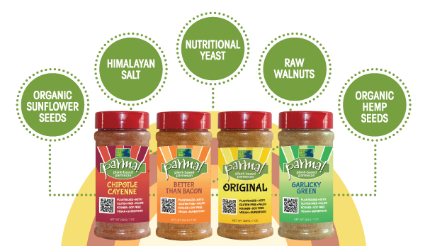 Parma! Four flavors that are plant-based with walnut protein