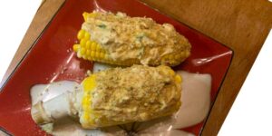 Vegan Street Corn - yummy snack or with dinner. It's what everyone is eating this Fall.
