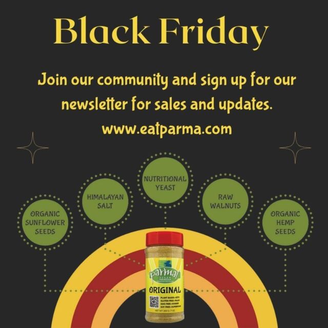 Parma! makes a great gift for the veg-heads in your life. With six tasty flavors, including nut free, there is something for everyone. Visit www.EatParma.com for holiday steals and deals!

#holidaydeals #vegan #blackfriday #deals #vegancheese #giftideas #awardwinning #plantbasedprotein #guiltfree #plantpowered #likecheese #kosher #greattaste